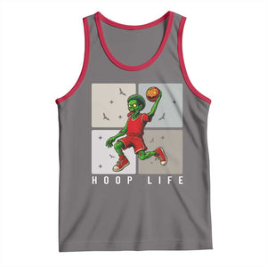 Hoop Life Tank Top Halloween Zombie Basketball Spooky Game TS12 Deep Heather Red Print Your Wear