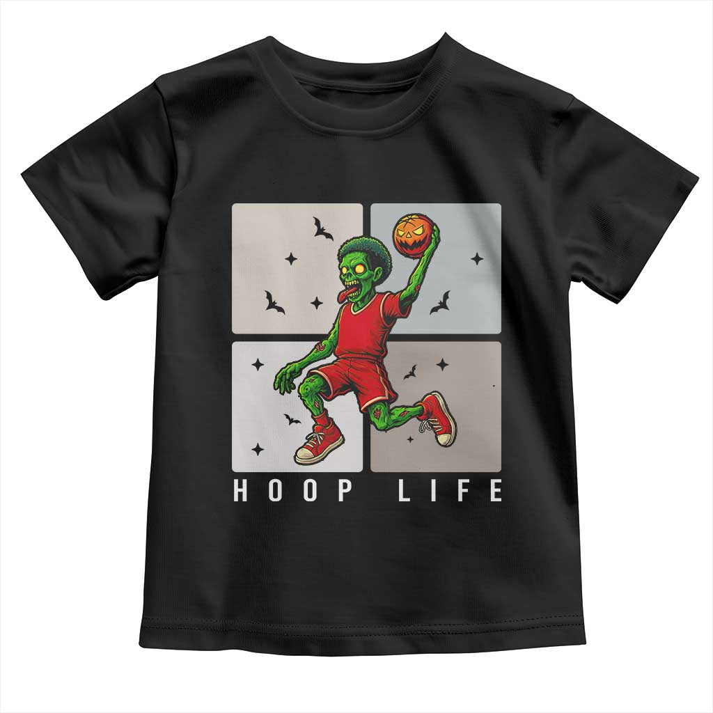 Hoop Life Toddler T Shirt Halloween Zombie Basketball Spooky Game TS12 Black Print Your Wear
