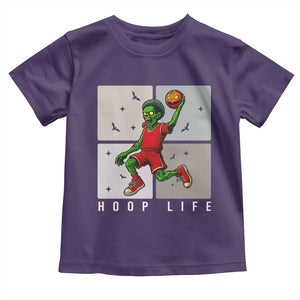 Hoop Life Toddler T Shirt Halloween Zombie Basketball Spooky Game TS12 Purple Print Your Wear