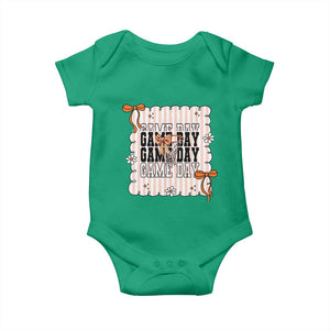 Basketball Game Day Baby Onesie Retro Coquette Bow Gift For Sport Lovers TS12 Irish Green Print Your Wear
