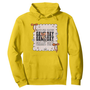 Basketball Game Day Hoodie Retro Coquette Bow Gift For Sport Lovers TS12 Daisy Print Your Wear