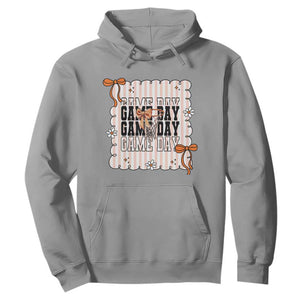 Basketball Game Day Hoodie Retro Coquette Bow Gift For Sport Lovers TS12 Sport Gray Print Your Wear