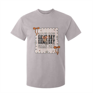 Basketball Game Day T Shirt For Kid Retro Coquette Bow Gift For Sport Lovers TS12 Ice Gray Print Your Wear
