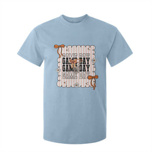 Basketball Game Day T Shirt For Kid Retro Coquette Bow Gift For Sport Lovers TS12 Light Blue Print Your Wear