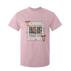 Basketball Game Day T Shirt For Kid Retro Coquette Bow Gift For Sport Lovers TS12 Light Pink Print Your Wear
