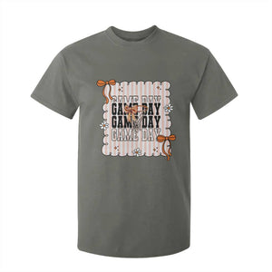 Basketball Game Day T Shirt For Kid Retro Coquette Bow Gift For Sport Lovers TS12 Military Green Print Your Wear