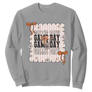 Basketball Game Day Sweatshirt Retro Coquette Bow Gift For Sport Lovers TS12 Sport Gray Print Your Wear