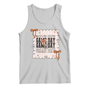 Basketball Game Day Tank Top Retro Coquette Bow Gift For Sport Lovers TS12 Ash Print Your Wear