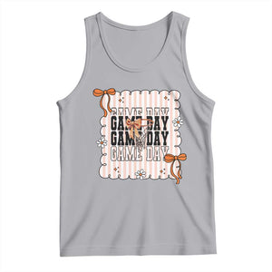 Basketball Game Day Tank Top Retro Coquette Bow Gift For Sport Lovers TS12 Athletic Heather Print Your Wear