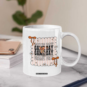 Basketball Game Day Coffee Mug Retro Coquette Bow Gift For Sport Lovers TS12 Print Your Wear