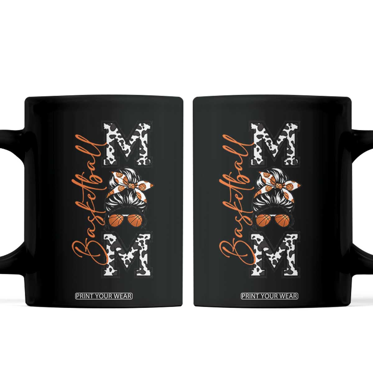Basketball Mom Coffee Mug Retro Style Gift For Sports Lover TS12 Black Print Your Wear