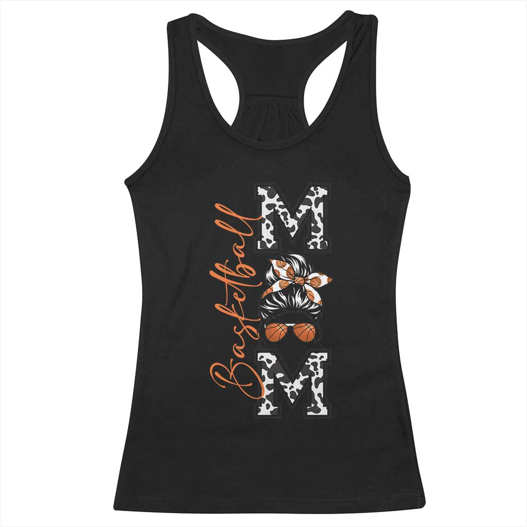 Basketball Mom Racerback Tank Top Retro Style Gift For Sports Lover TS12 Black Print Your Wear