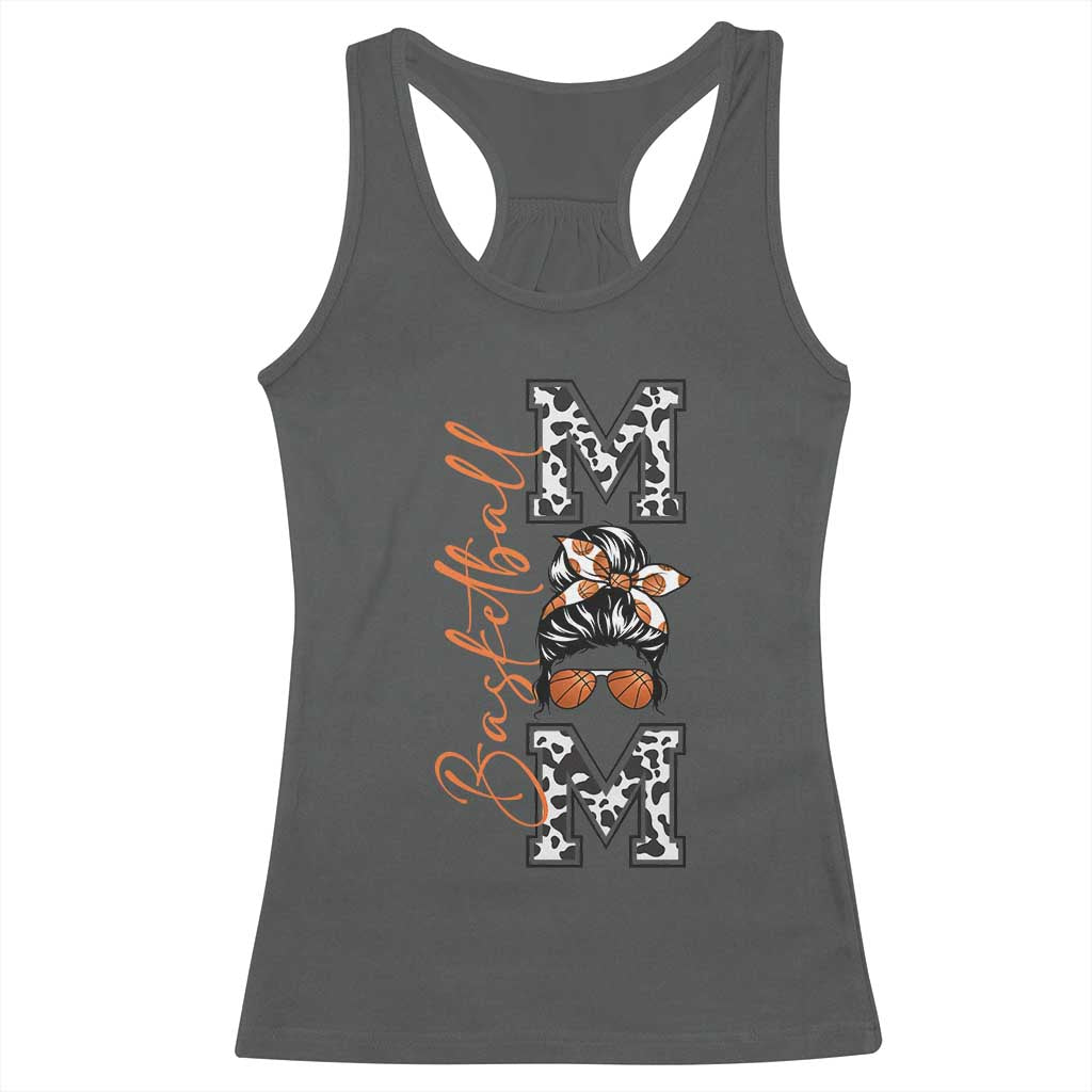 Basketball Mom Racerback Tank Top Retro Style Gift For Sports Lover TS12 Dark Heather Print Your Wear