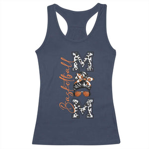 Basketball Mom Racerback Tank Top Retro Style Gift For Sports Lover TS12 Navy Print Your Wear