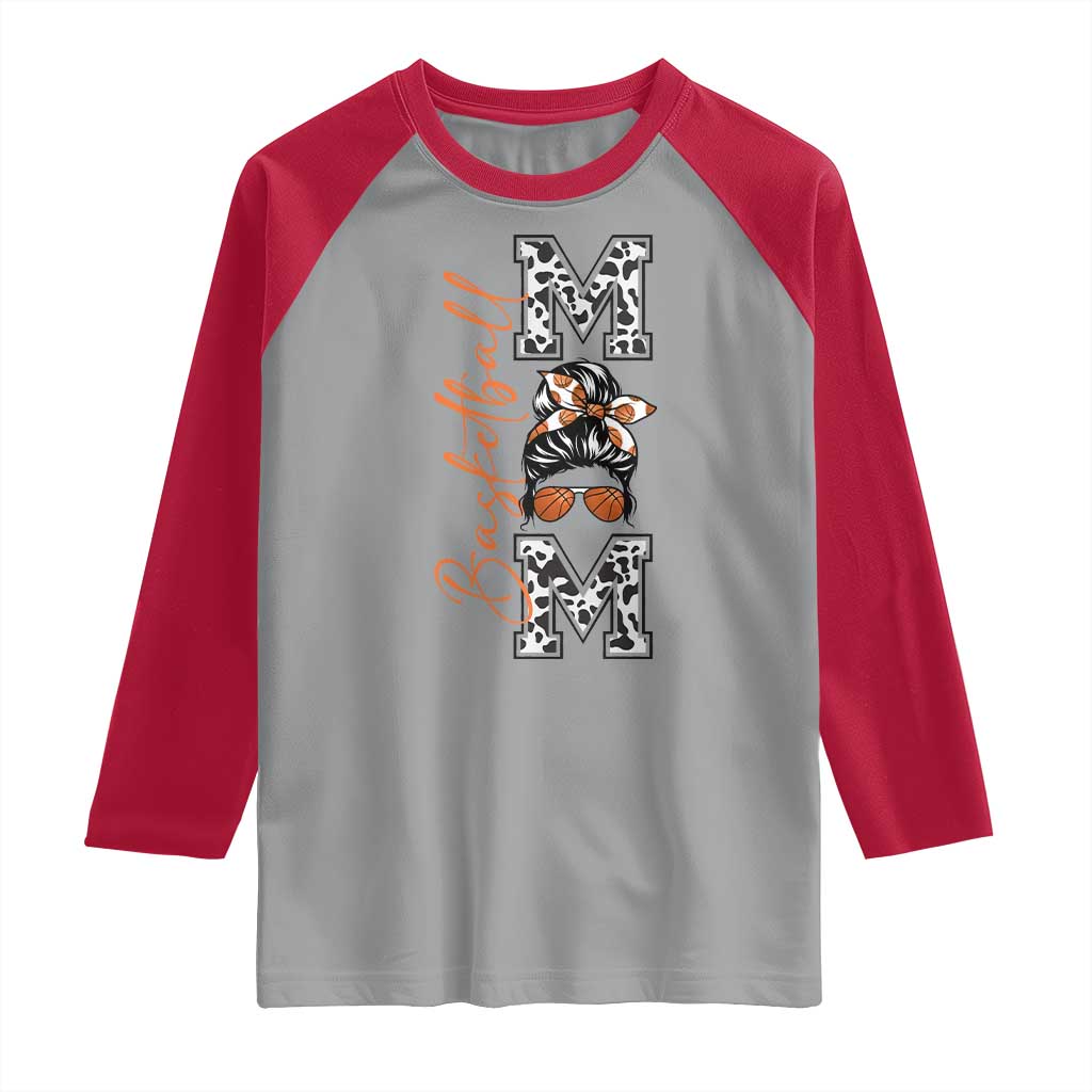 Basketball Mom Raglan Shirt Retro Style Gift For Sports Lover TS12 Sport Gray Red Print Your Wear