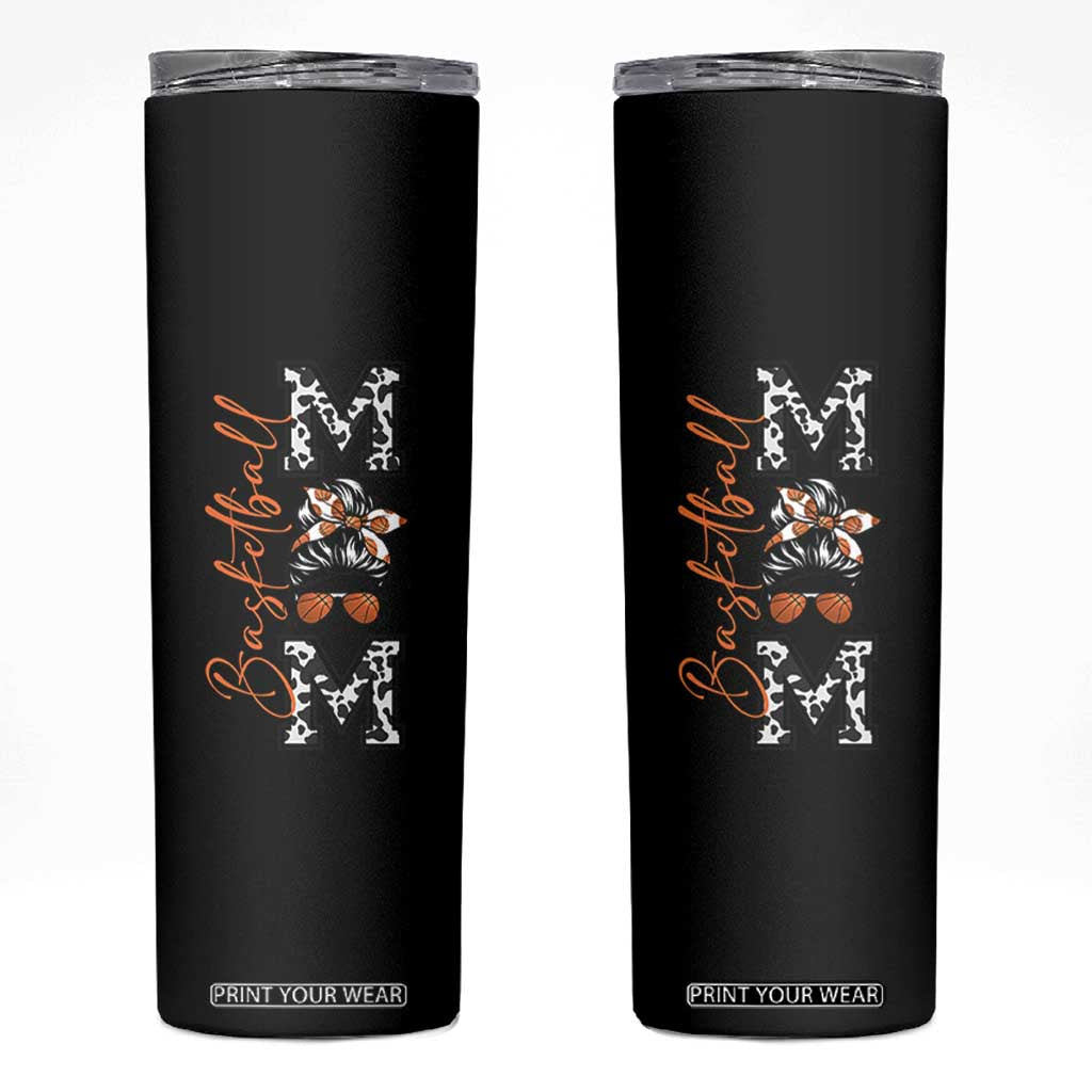 Basketball Mom Skinny Tumbler Retro Style Gift For Sports Lover TS12 Black Print Your Wear