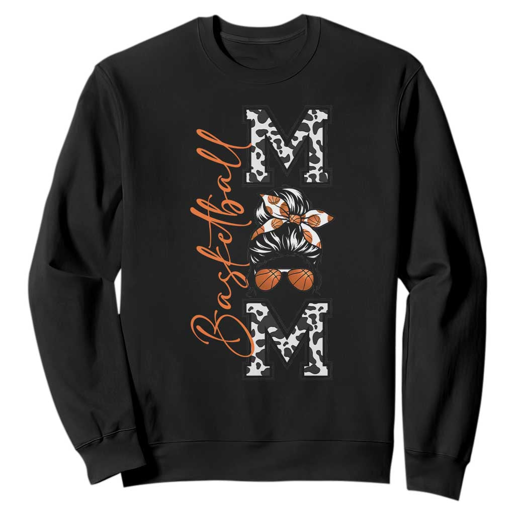 Basketball Mom Sweatshirt Retro Style Gift For Sports Lover TS12 Black Print Your Wear
