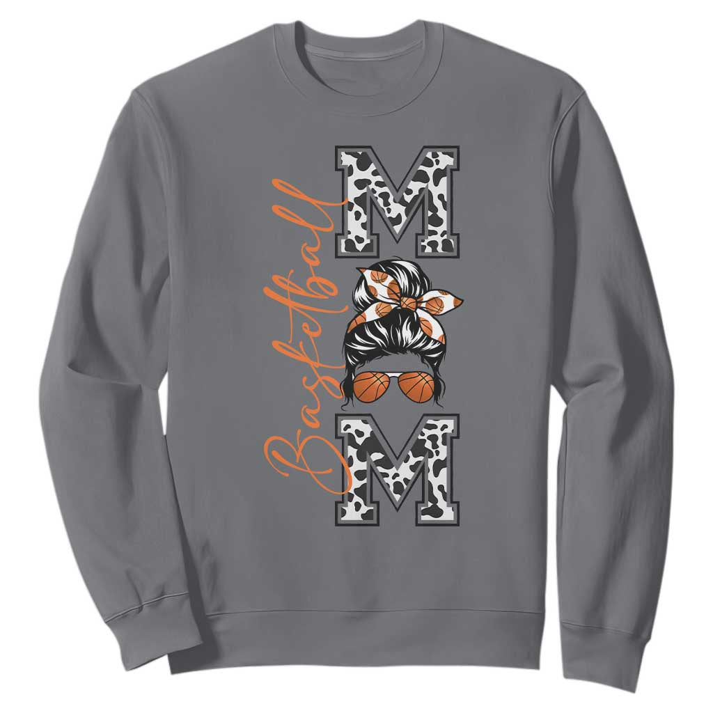 Basketball Mom Sweatshirt Retro Style Gift For Sports Lover TS12 Charcoal Print Your Wear