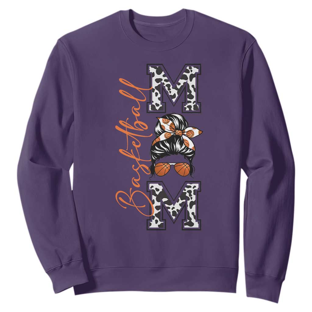 Basketball Mom Sweatshirt Retro Style Gift For Sports Lover TS12 Purple Print Your Wear
