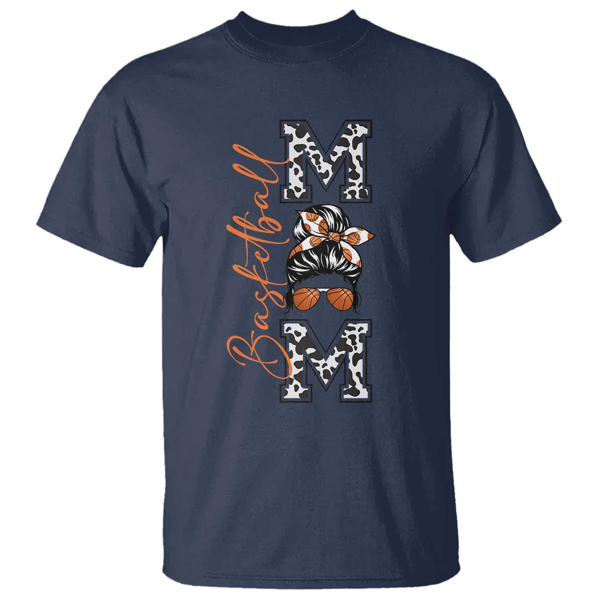 Basketball Mom T Shirt Retro Style Gift For Sports Lover TS12 Navy Print Your Wear