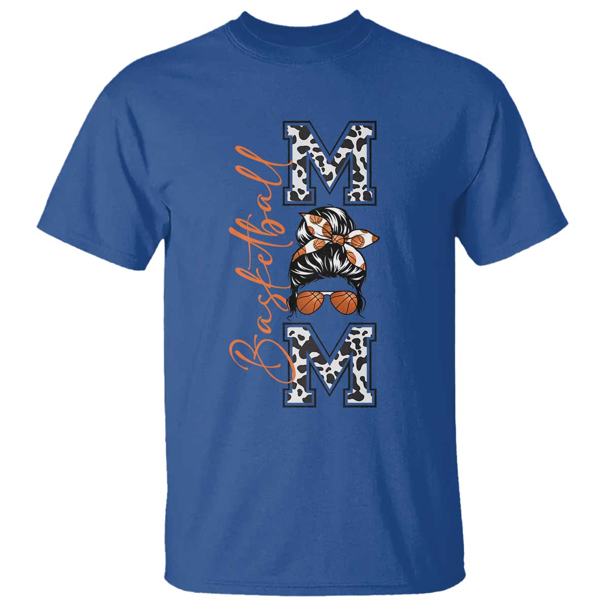 Basketball Mom T Shirt Retro Style Gift For Sports Lover TS12 Royal Blue Print Your Wear