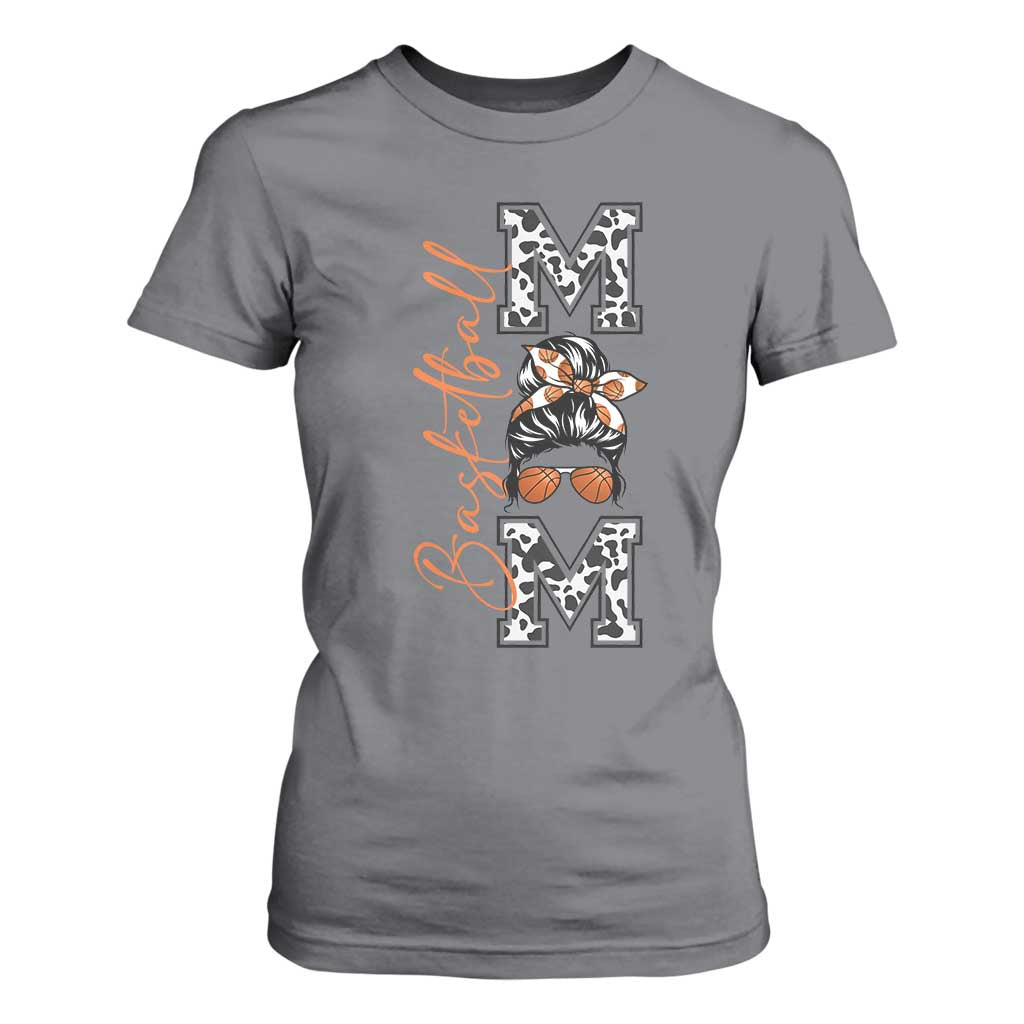 Basketball Mom T Shirt For Women Retro Style Gift For Sports Lover TS12 Charcoal Print Your Wear