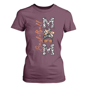Basketball Mom T Shirt For Women Retro Style Gift For Sports Lover TS12 Maroon Print Your Wear