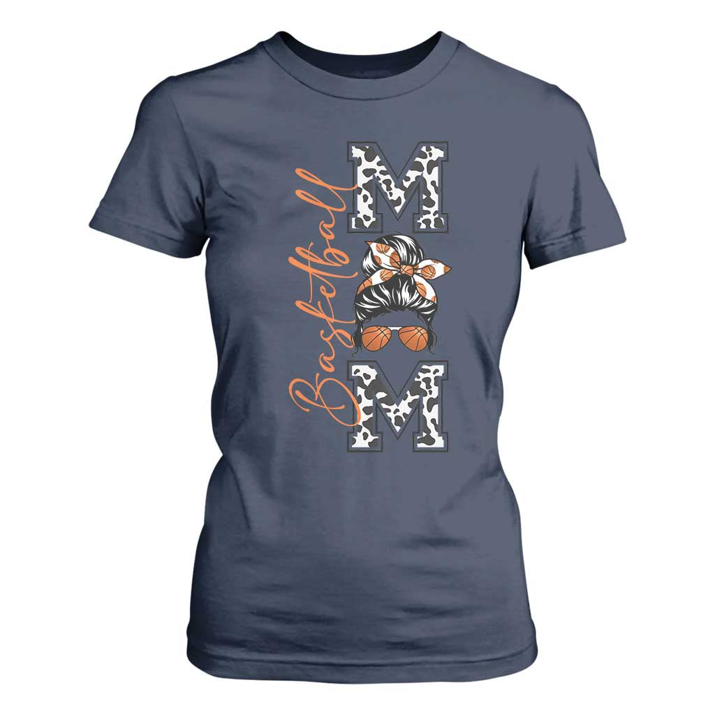 Basketball Mom T Shirt For Women Retro Style Gift For Sports Lover TS12 Navy Print Your Wear