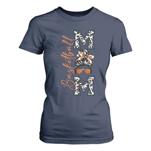 Basketball Mom T Shirt For Women Retro Style Gift For Sports Lover TS12 Navy Print Your Wear