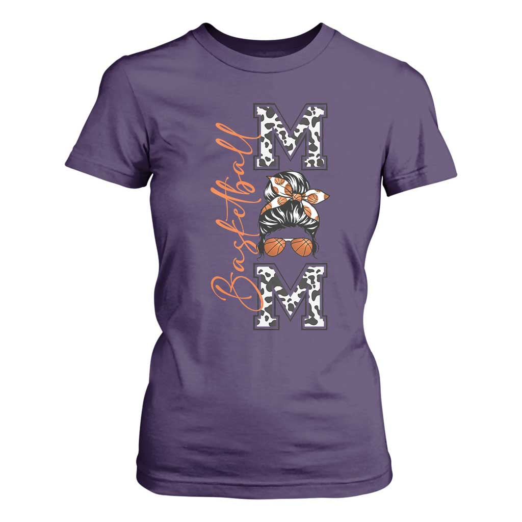Basketball Mom T Shirt For Women Retro Style Gift For Sports Lover TS12 Purple Print Your Wear