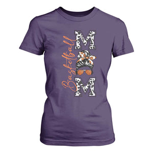 Basketball Mom T Shirt For Women Retro Style Gift For Sports Lover TS12 Purple Print Your Wear