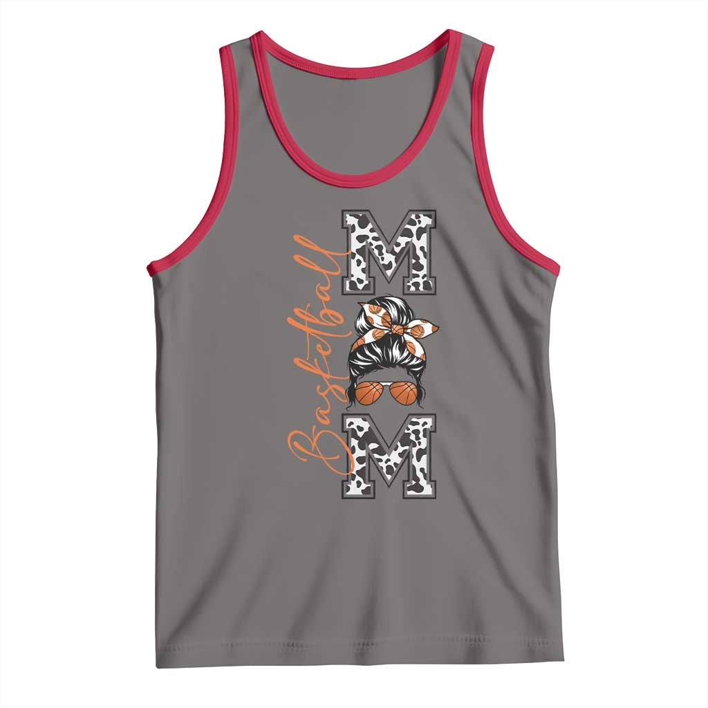 Basketball Mom Tank Top Retro Style Gift For Sports Lover TS12 Deep Heather Red Print Your Wear