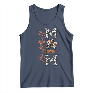 Basketball Mom Tank Top Retro Style Gift For Sports Lover TS12 Navy Print Your Wear