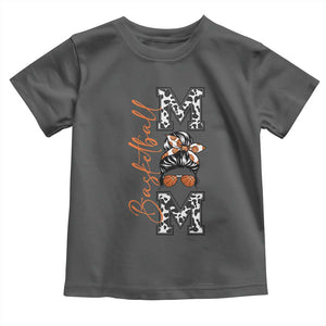 Basketball Mom Toddler T Shirt Retro Style Gift For Sports Lover TS12 Dark Heather Print Your Wear