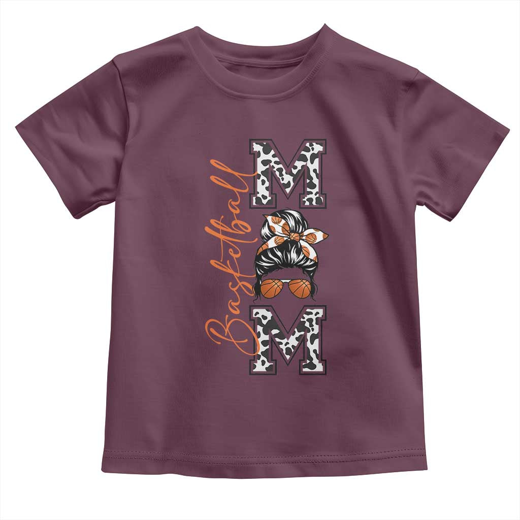 Basketball Mom Toddler T Shirt Retro Style Gift For Sports Lover TS12 Maroon Print Your Wear
