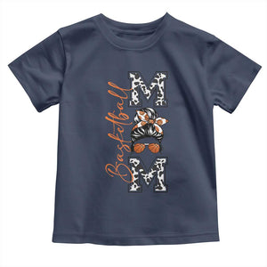 Basketball Mom Toddler T Shirt Retro Style Gift For Sports Lover TS12 Navy Print Your Wear