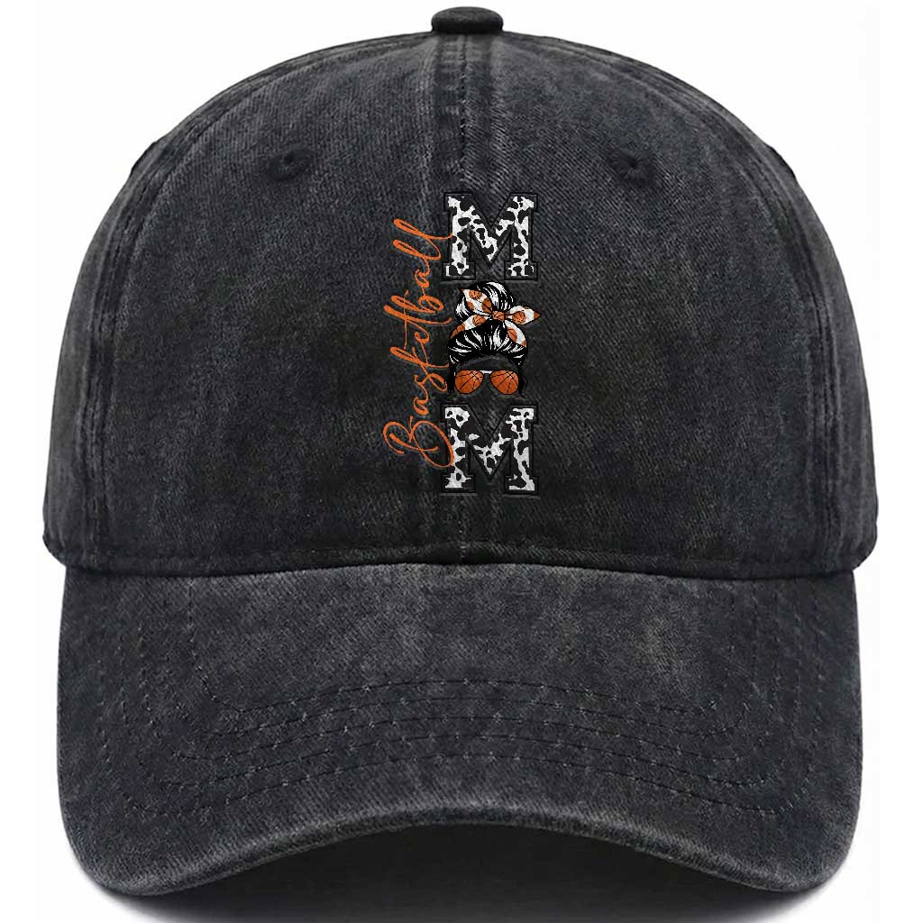 Basketball Mom Washed Cotton Baseball Cap Retro Style Gift For Sports Lover TS12 Print Your Wear