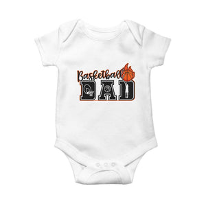 Basketball Dad Baby Onesie Gift For Sport Lover TS12 White Print Your Wear