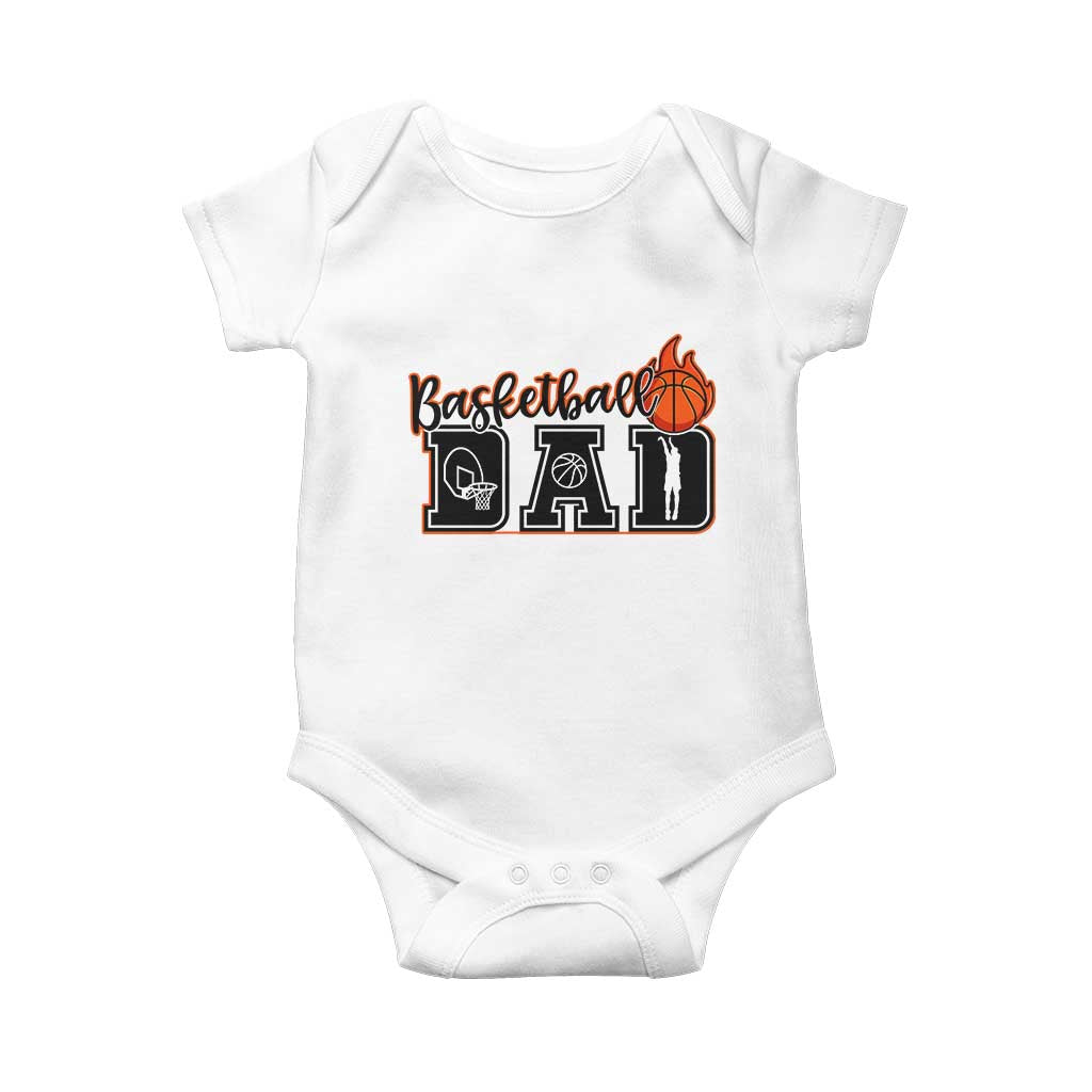 Basketball Dad Baby Onesie Gift For Sport Lover TS12 White Print Your Wear