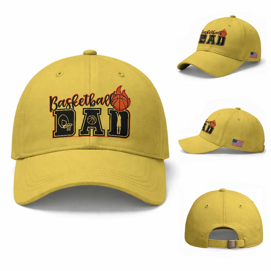 Basketball Dad Baseball Cap Gift For Sport Lover TS12 Baseball Cap Universal Fit Yellow Print Your Wear
