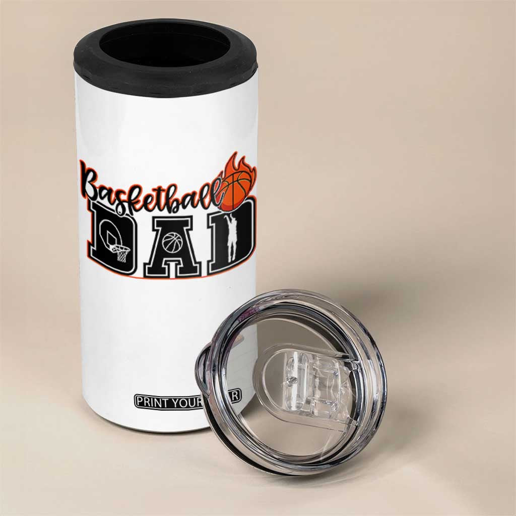 Basketball Dad 4 in 1 Can Cooler Tumbler Gift For Sport Lover TS12 Print Your Wear