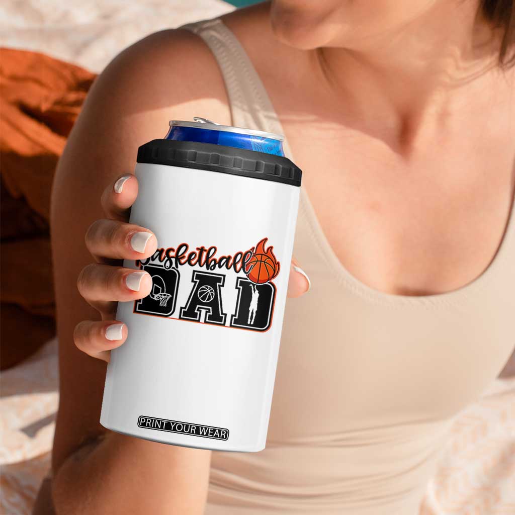 Basketball Dad 4 in 1 Can Cooler Tumbler Gift For Sport Lover TS12 Print Your Wear