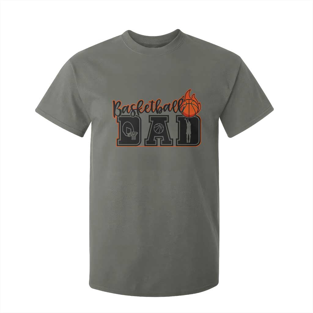 Basketball Dad T Shirt For Kid Gift For Sport Lover TS12 Military Green Print Your Wear