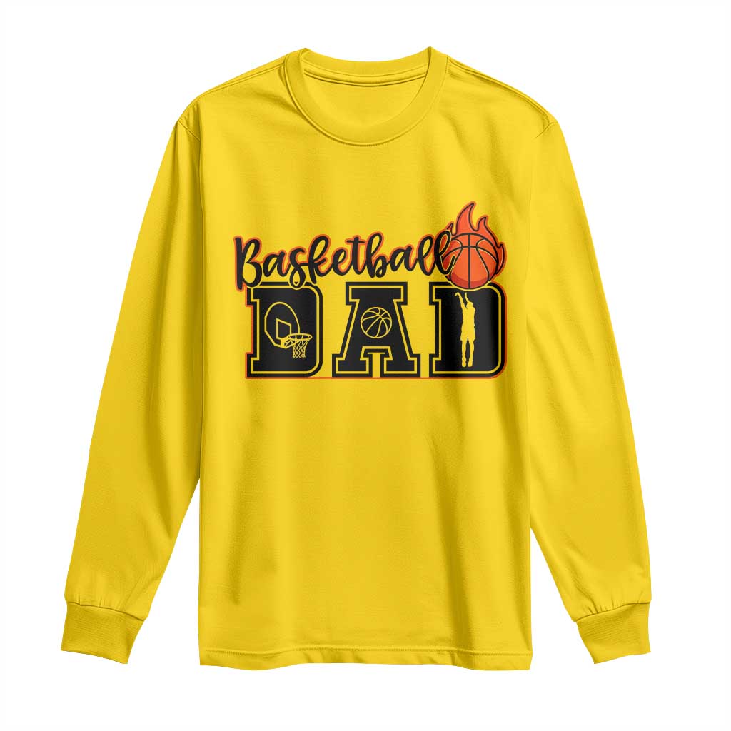 Basketball Dad Long Sleeve Shirt Gift For Sport Lover TS12 Daisy Print Your Wear