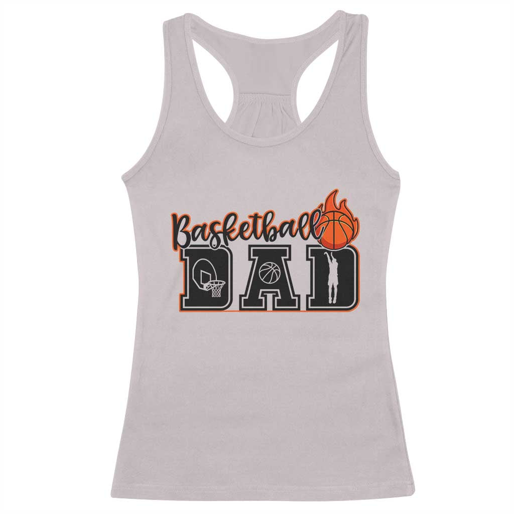 Basketball Dad Racerback Tank Top Gift For Sport Lover TS12 Ice Gray Print Your Wear