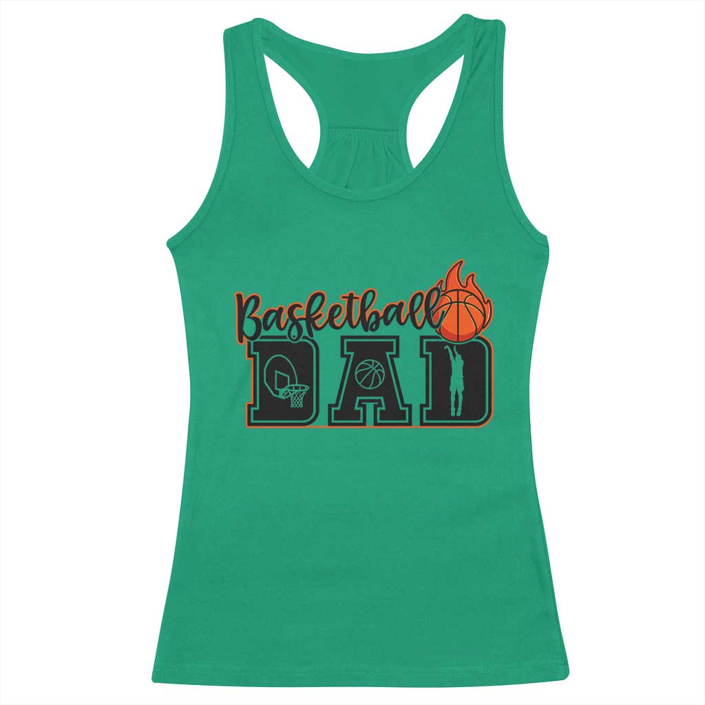Basketball Dad Racerback Tank Top Gift For Sport Lover TS12 Irish Green Print Your Wear