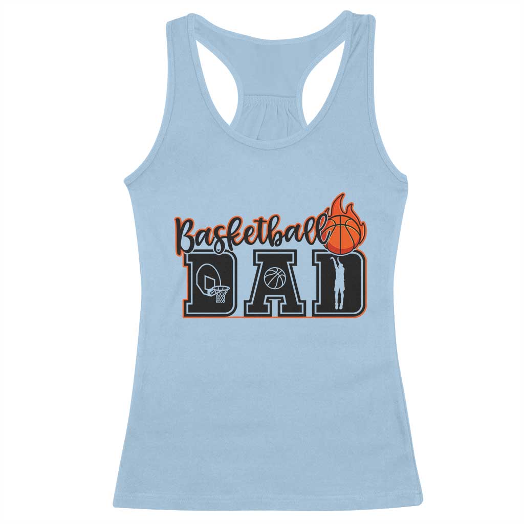Basketball Dad Racerback Tank Top Gift For Sport Lover TS12 Light Blue Print Your Wear