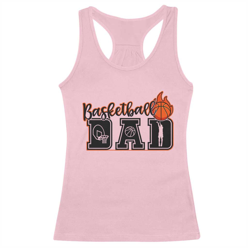 Basketball Dad Racerback Tank Top Gift For Sport Lover TS12 Light Pink Print Your Wear