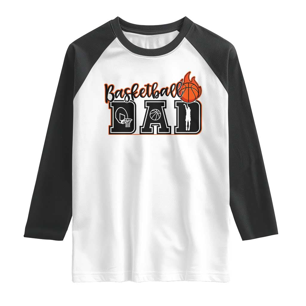 Basketball Dad Raglan Shirt Gift For Sport Lover TS12 White Black Print Your Wear