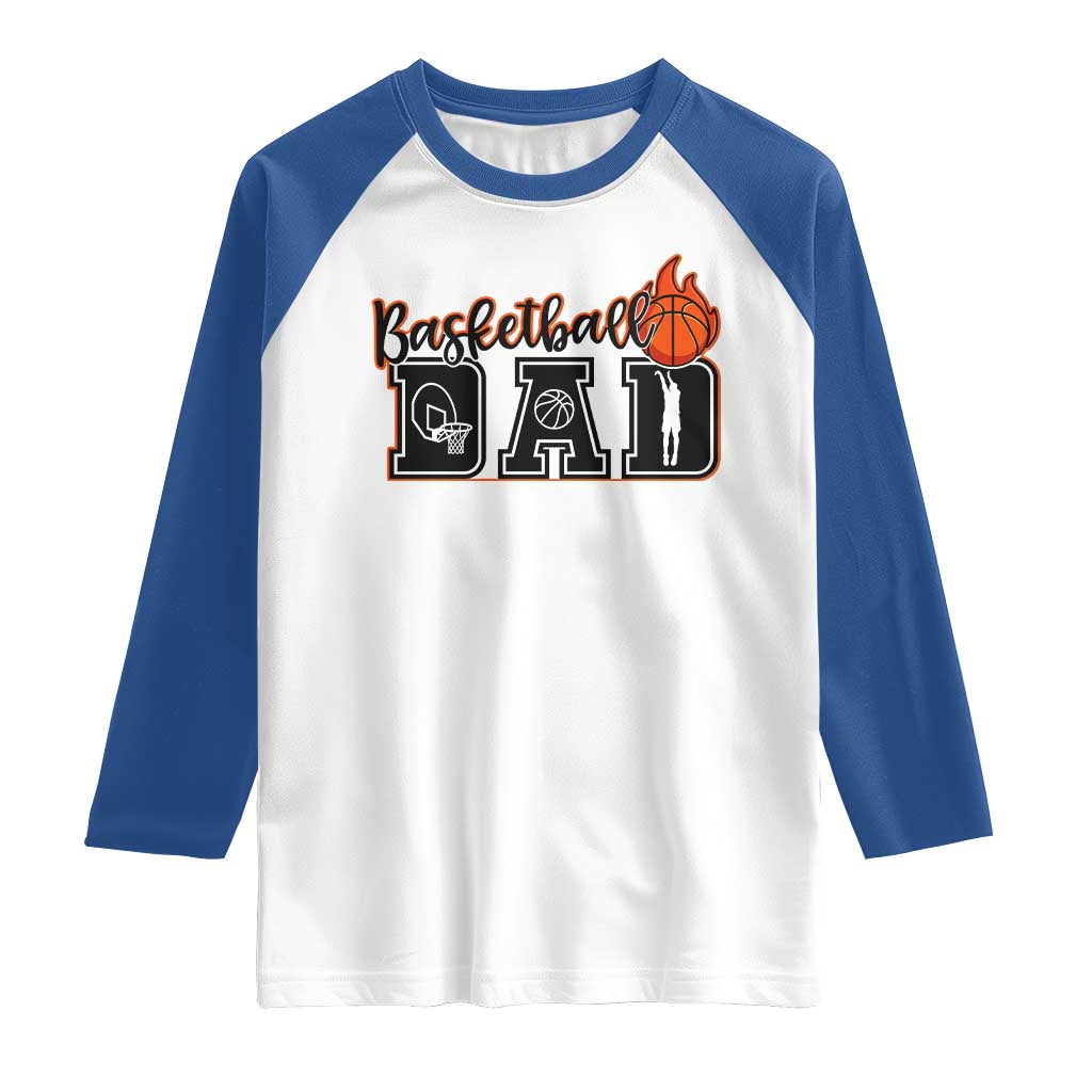 Basketball Dad Raglan Shirt Gift For Sport Lover TS12 White Royal Print Your Wear